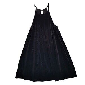 Everly Dress size Small Black Velvet Burnout Squares Babydoll